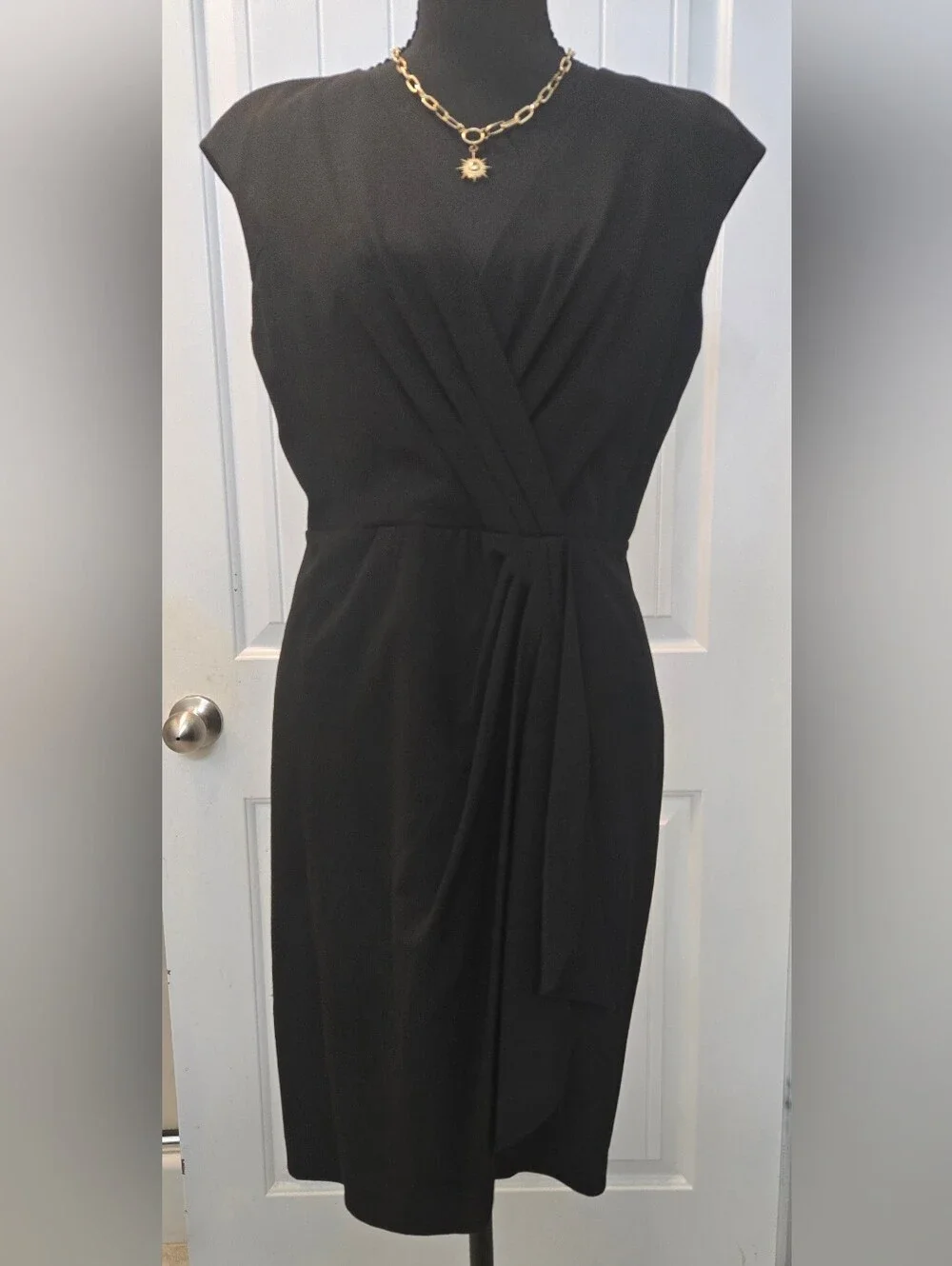 Michael Kors Classic Black Wrap-Style Women's Dress Size 10P